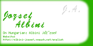 jozsef albini business card